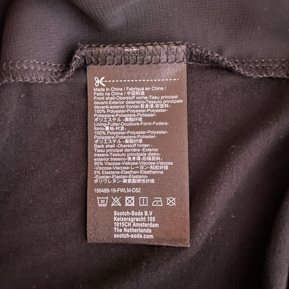 Scotch & Soda Women L Black Cami Tank Raffia Town Lined V Neck Spaghetti Straps - Picture 7 of 7